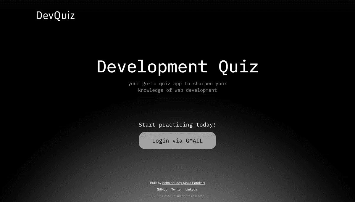 Dev Quiz